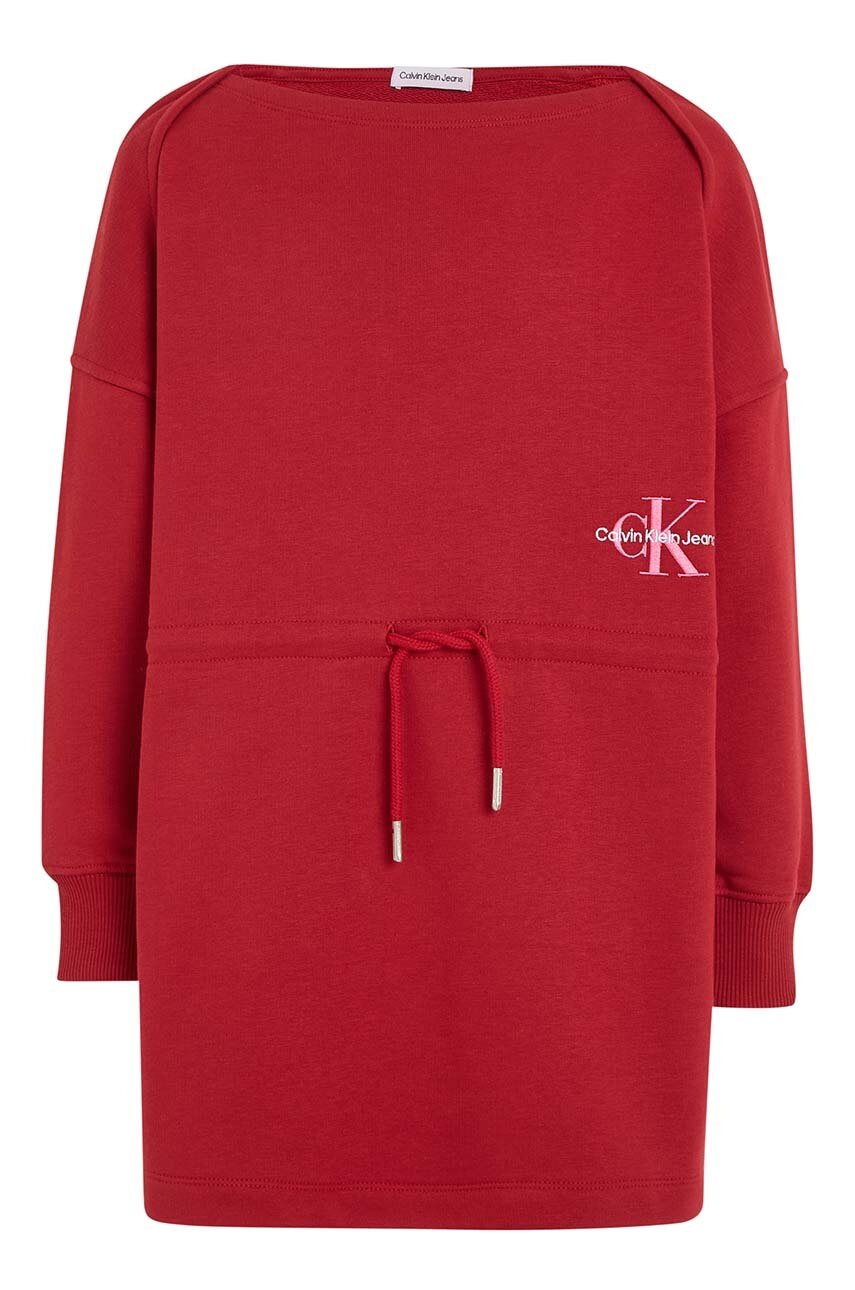 Дитяча сукня Calvin Klein Jeans колір червоний mini розкльошена