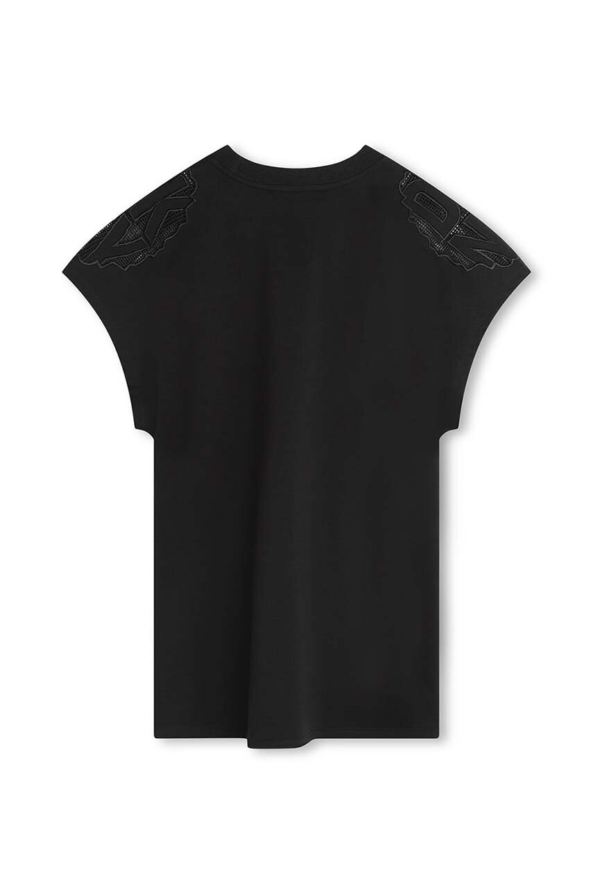 Дитяча сукня Dkny колір чорний mini пряма