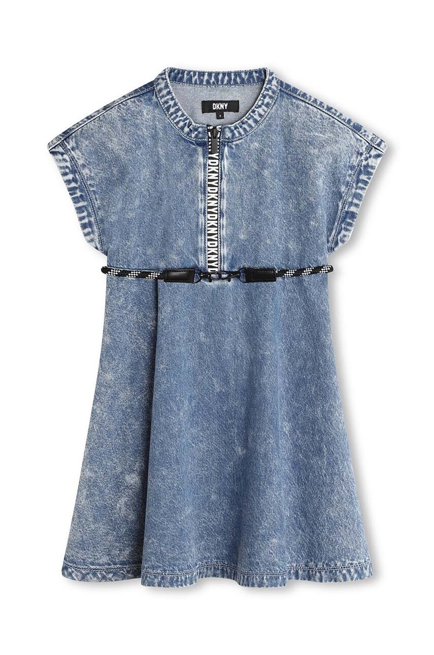 Dkny rochie din denim pentru copii mini, evazati