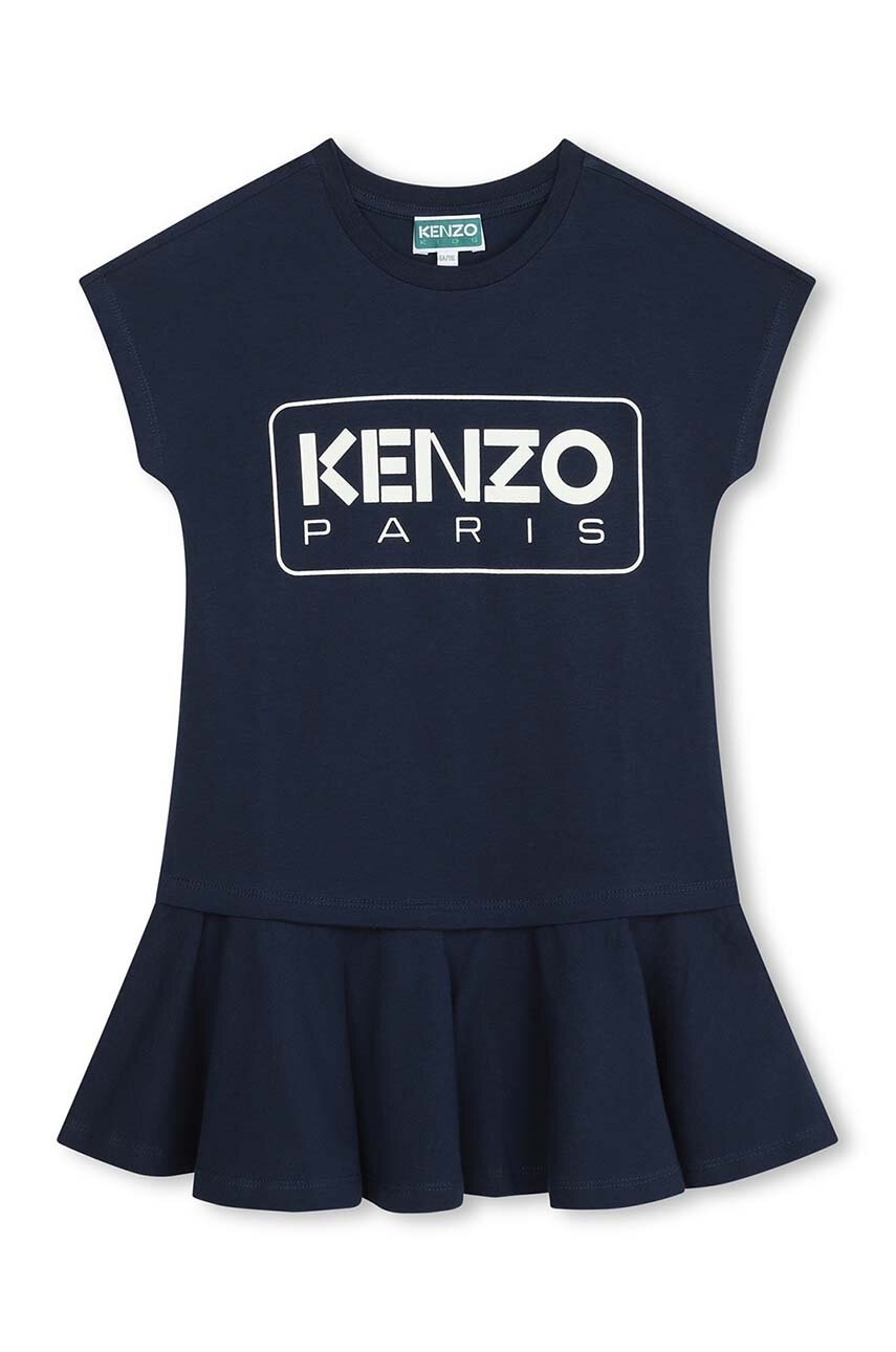 Дитяча бавовняна сукня Kenzo Kids mini розкльошена Дитяча бавовняна сукня Kenzo Kids mini розкльошена