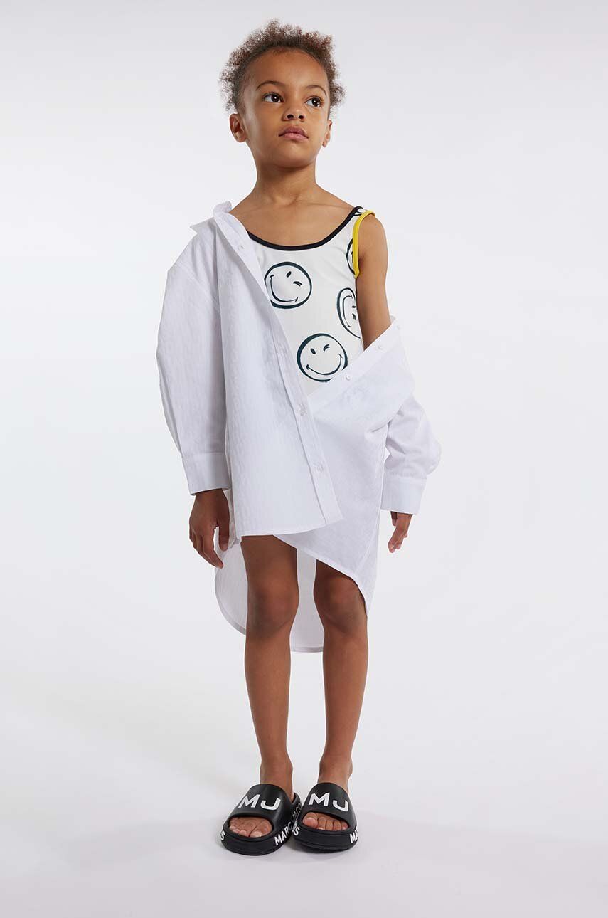 Marc Jacobs rochie din bumbac pentru copii culoarea alb, mini, oversize