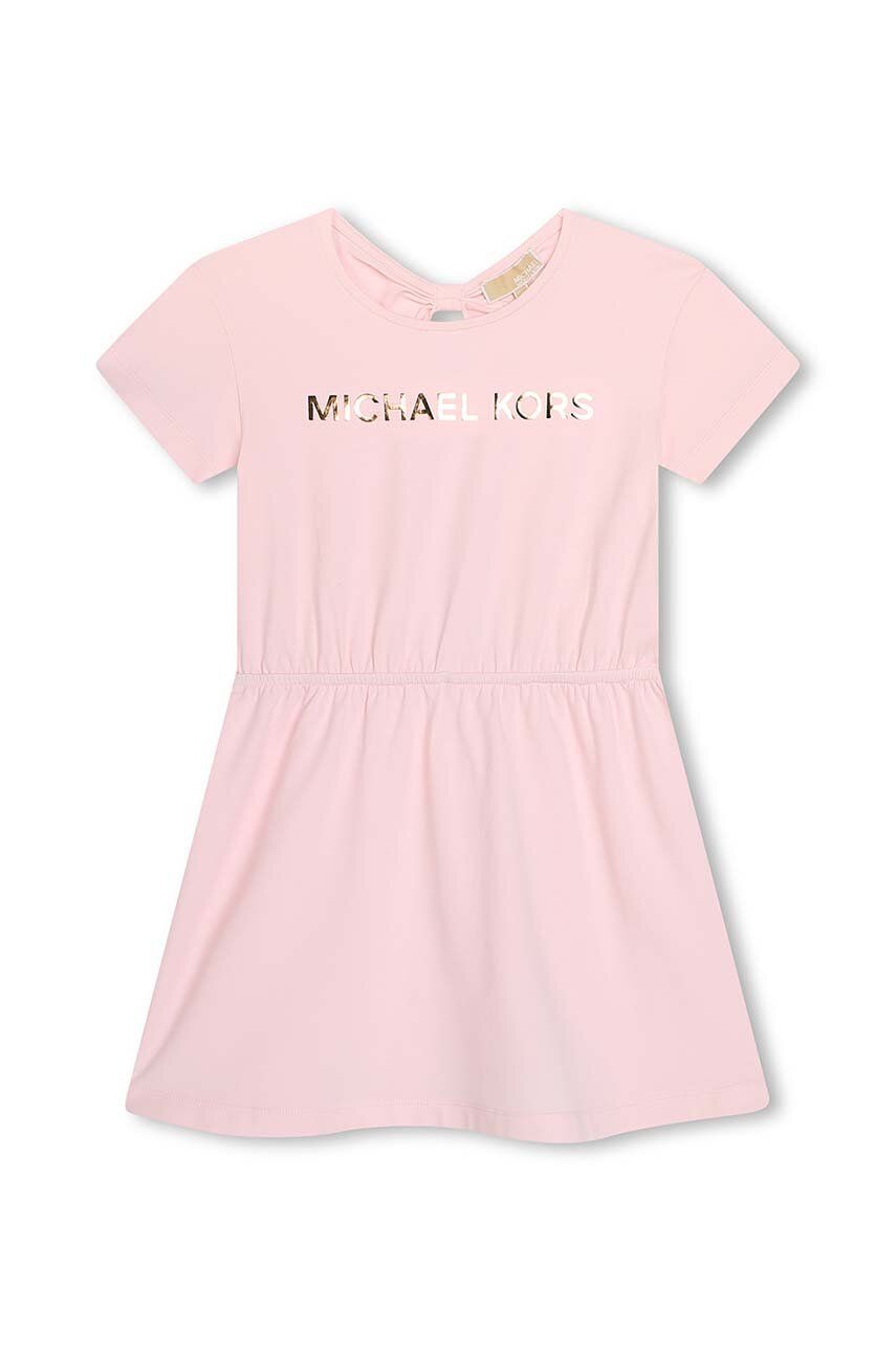 Michael Kors rochie fete culoarea roz, mini, drept