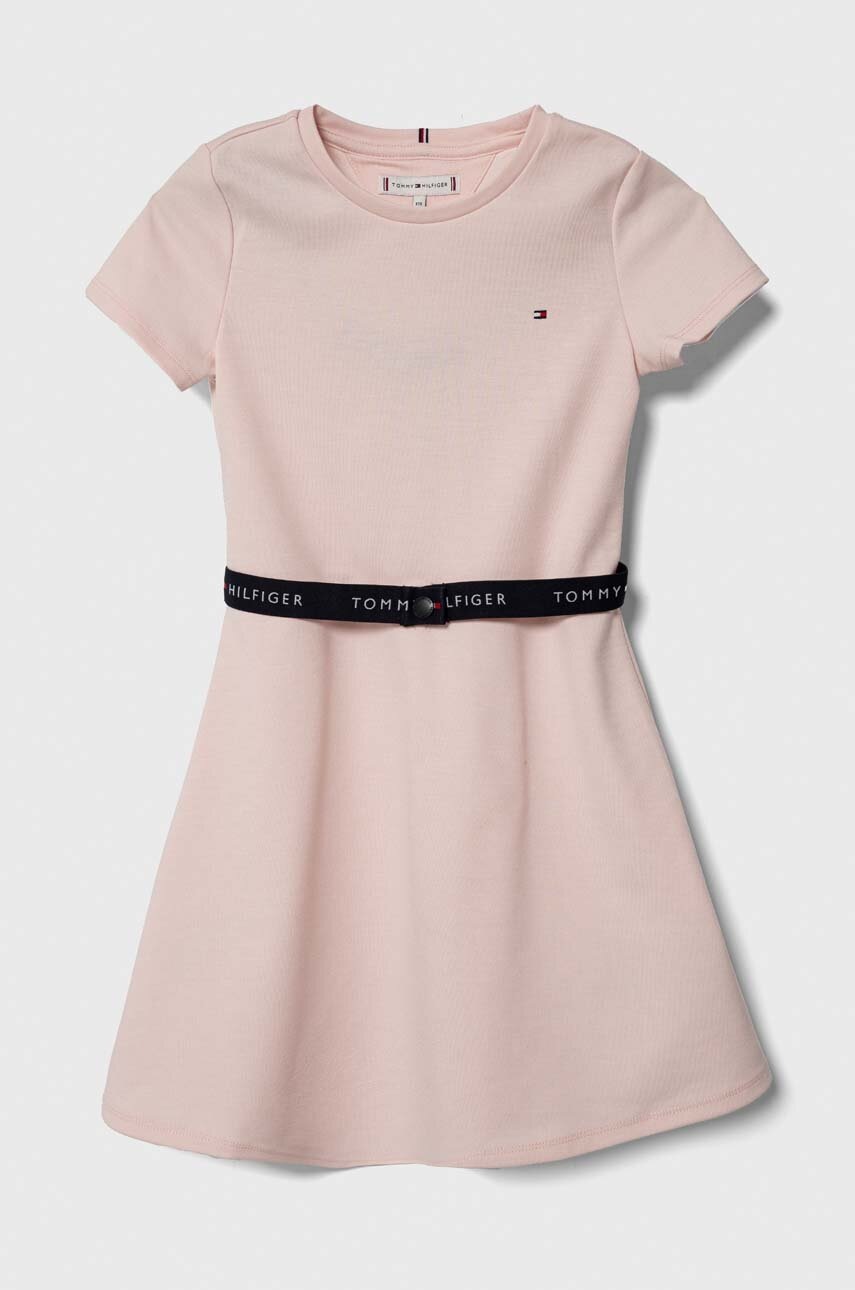 

Дитяча сукня Tommy Hilfiger колір рожевий mini розкльошена