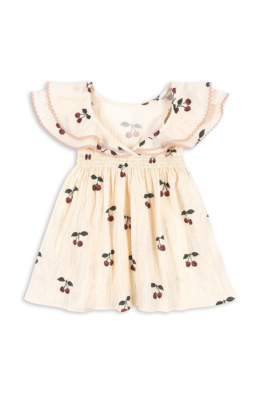 Детское платье Konges Sløjd цвет бежевый mini расклешённая Детское платье Konges Sløjd цвет бежевый mini расклешённая