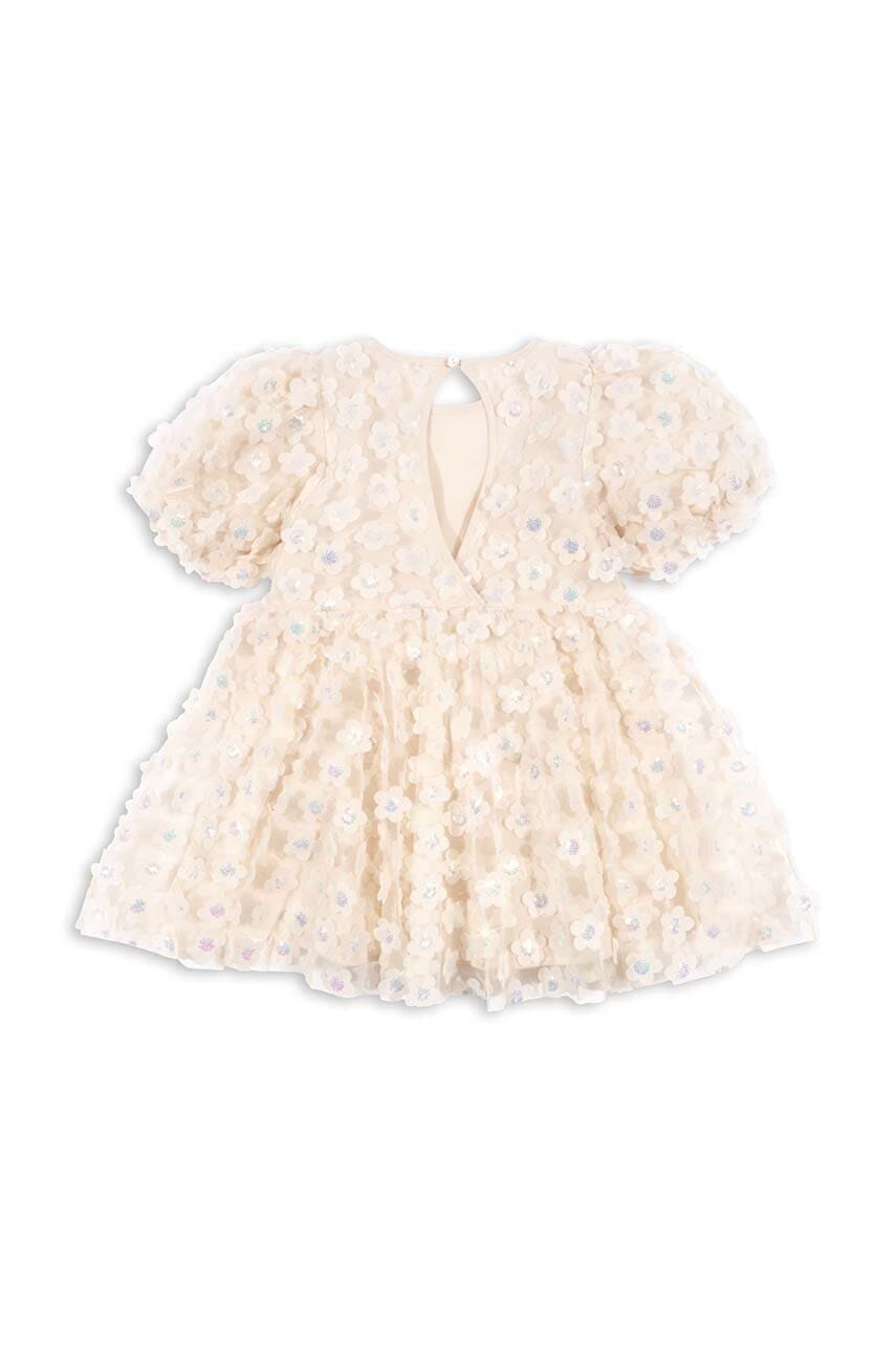 Детское платье Konges Sløjd цвет бежевый mini расклешённая Детское платье Konges Sløjd цвет бежевый mini расклешённая