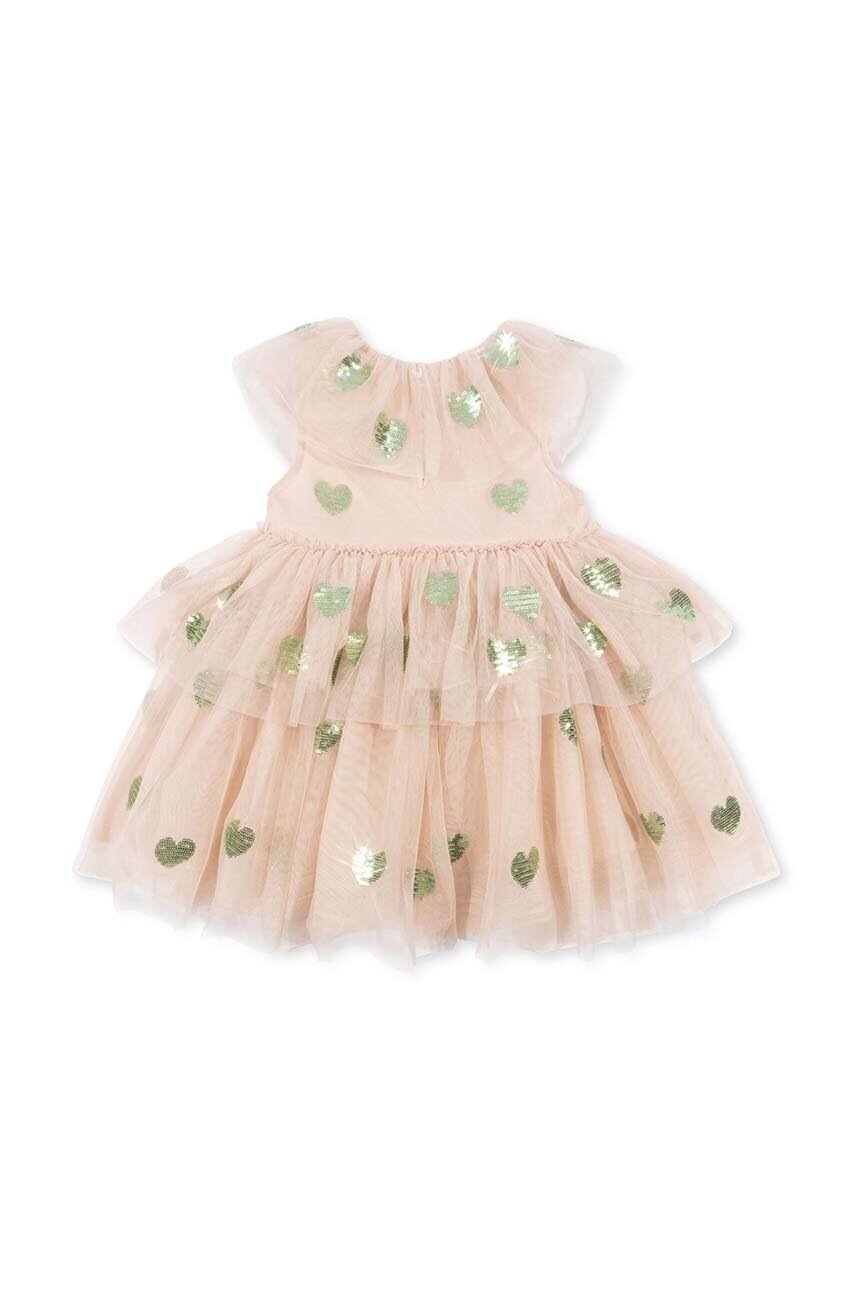 Детское платье Konges Sløjd цвет золотой mini расклешённая