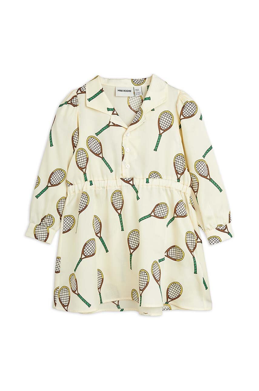 Детское платье Mini Rodini цвет белый mini расклешённая