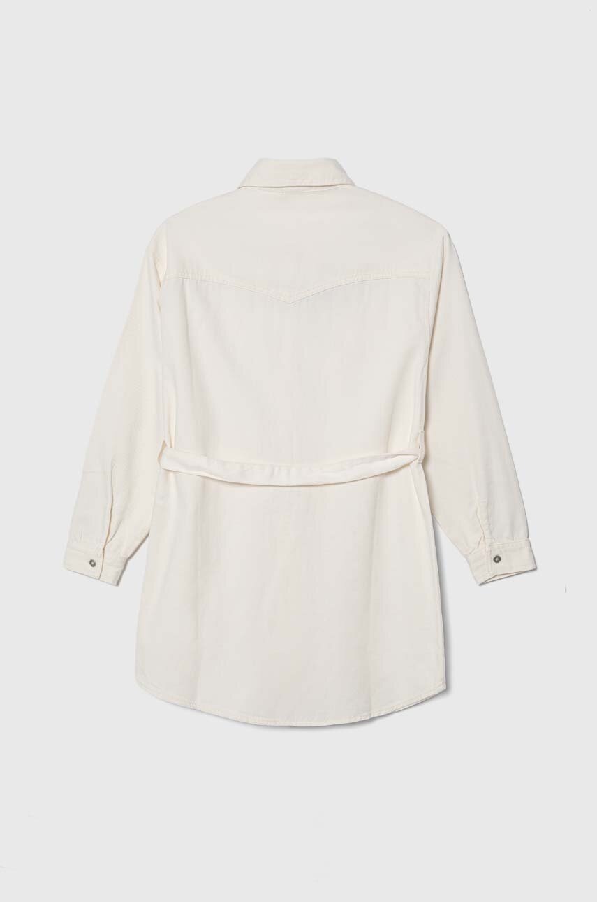 Детское джинсовое платье United Colors of Benetton цвет бежевый mini прямая в Сумах Детское джинсовое платье United Colors of Benetton цвет бежевый mini прямая в Сумах