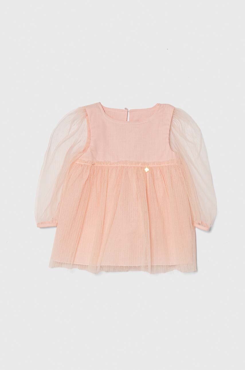 Дитяча бавовняна сукня Jamiks колір рожевий mini розкльошена