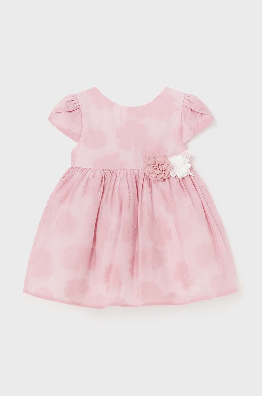 Mayoral rochie bebe culoarea roz, mini, evazati