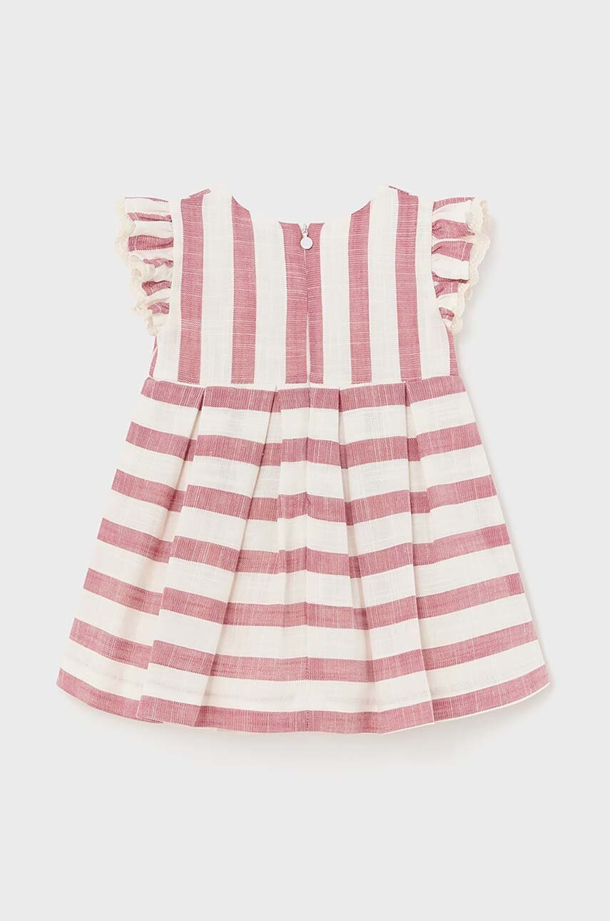 Дитяча сукня з домішкою льону Mayoral колір помаранчевий mini розкльошена