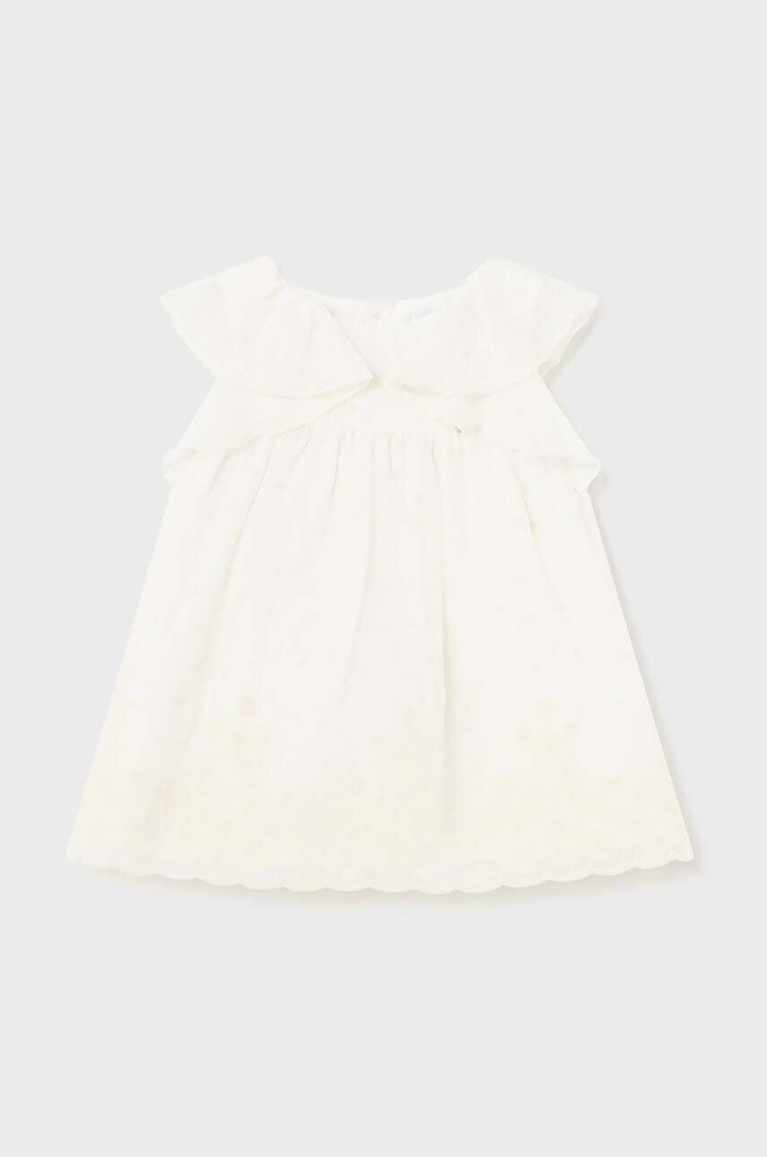 Mayoral rochie bebe culoarea bej, mini, evazati