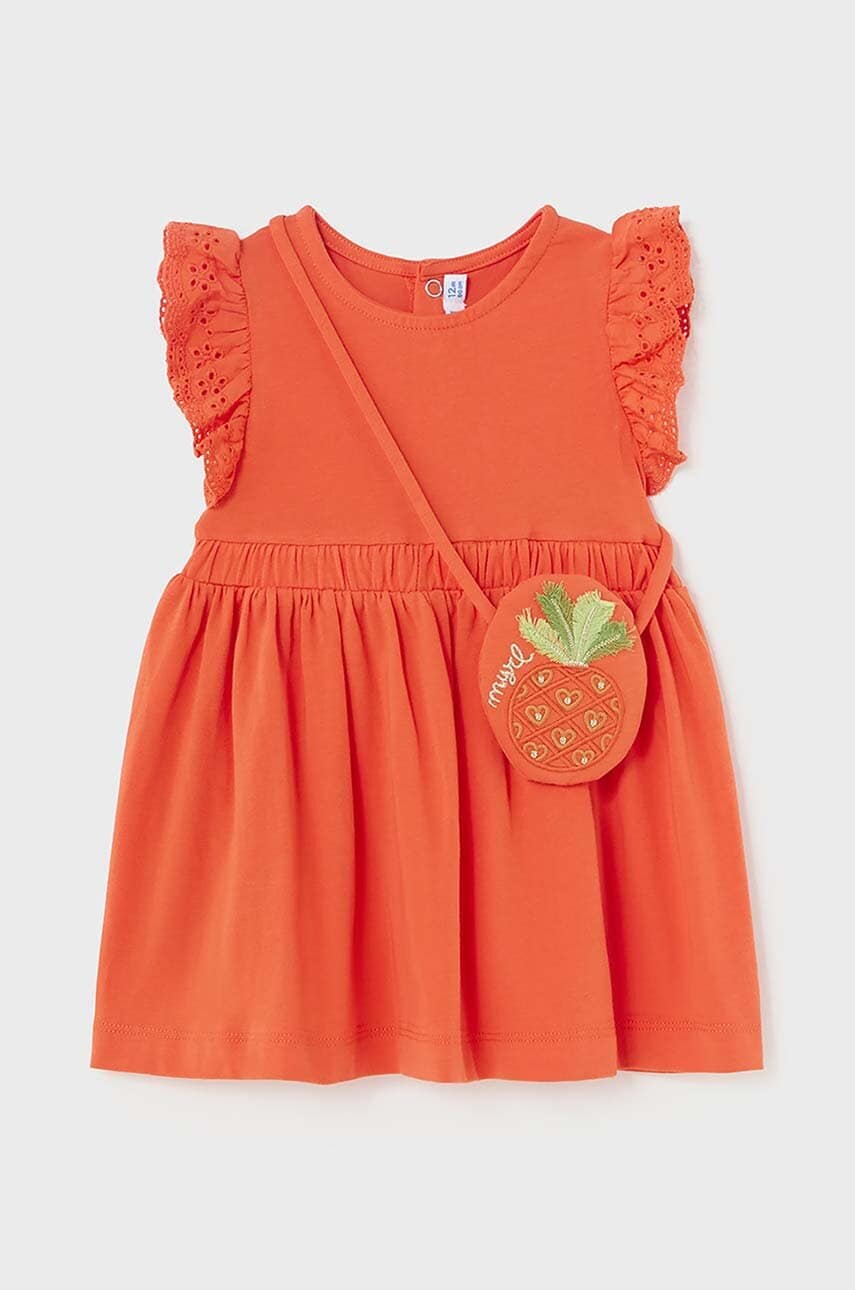 Mayoral rochie bebe culoarea portocaliu, mini, evazată