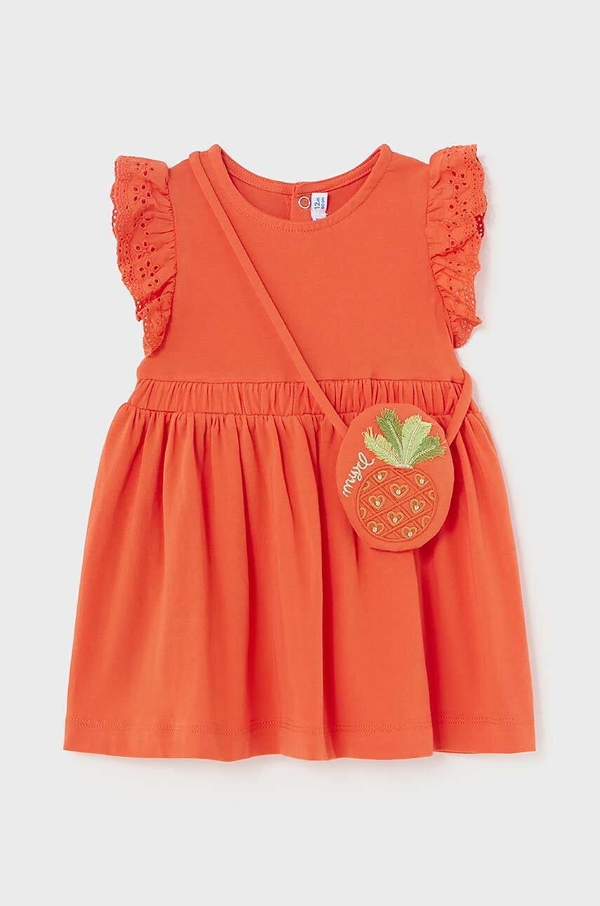 Mayoral rochie bebe culoarea portocaliu, mini, evazată