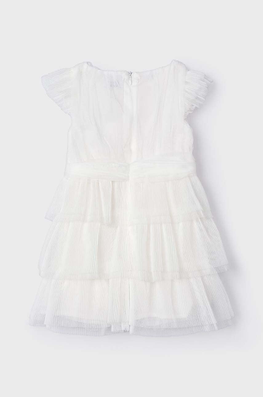 Детское платье Mayoral цвет бежевый mini расклешённая Детское платье Mayoral цвет бежевый mini расклешённая