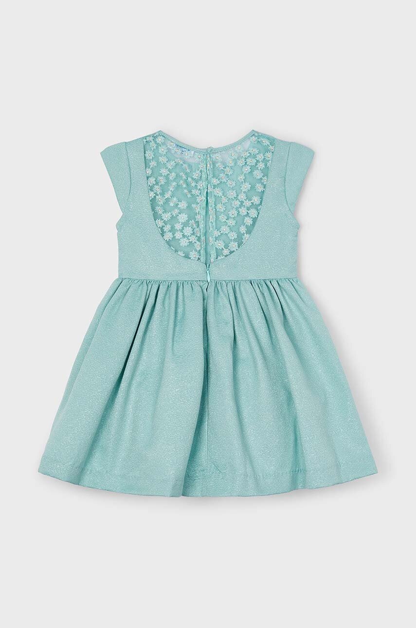 Детское платье Mayoral цвет бирюзовый mini расклешённая