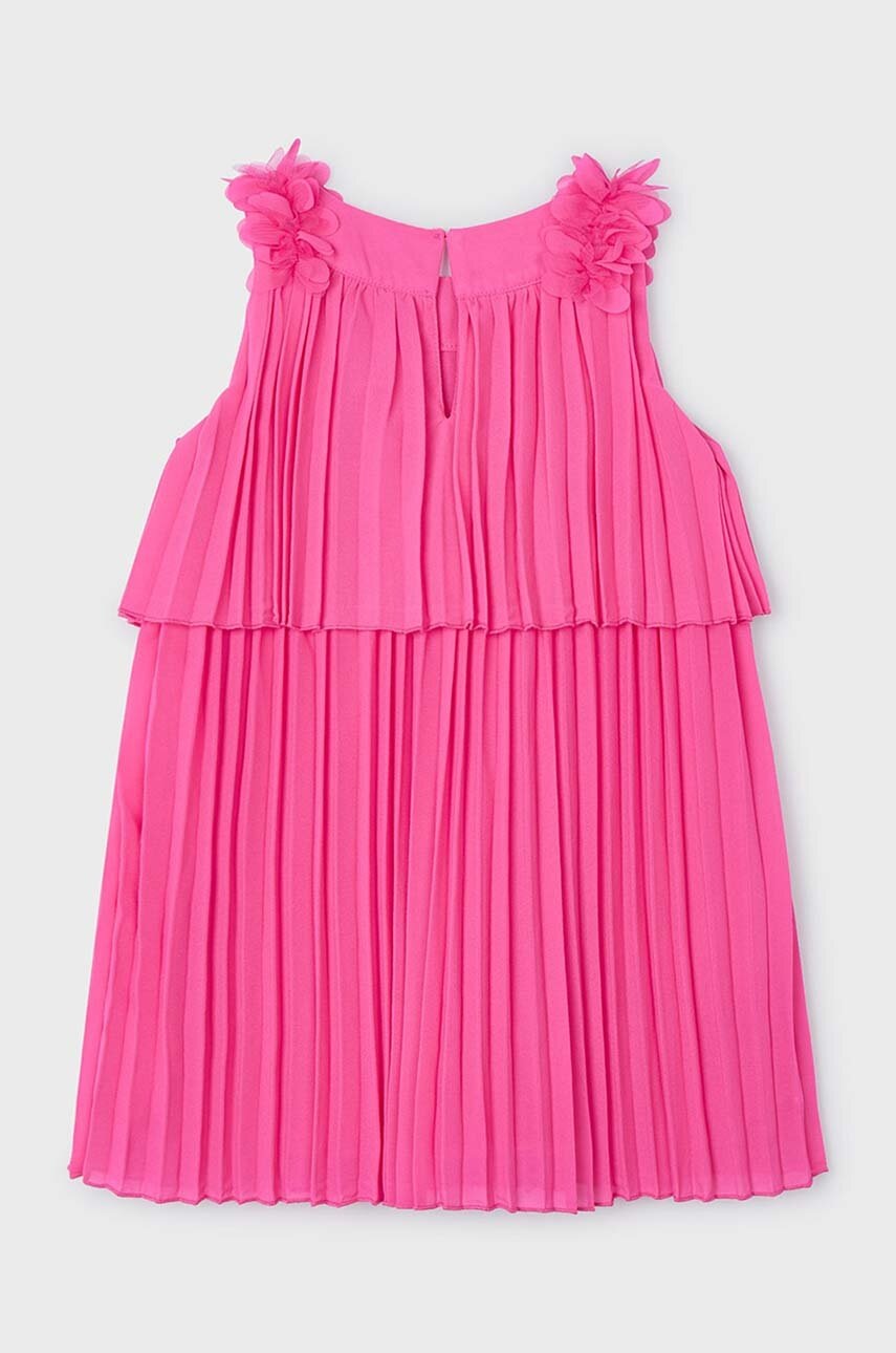 Детское платье Mayoral цвет розовый mini расклешённая