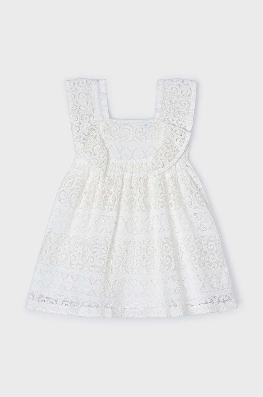 Детское платье Mayoral цвет бежевый mini расклешённая в Виннице Детское платье Mayoral цвет бежевый mini расклешённая в Виннице