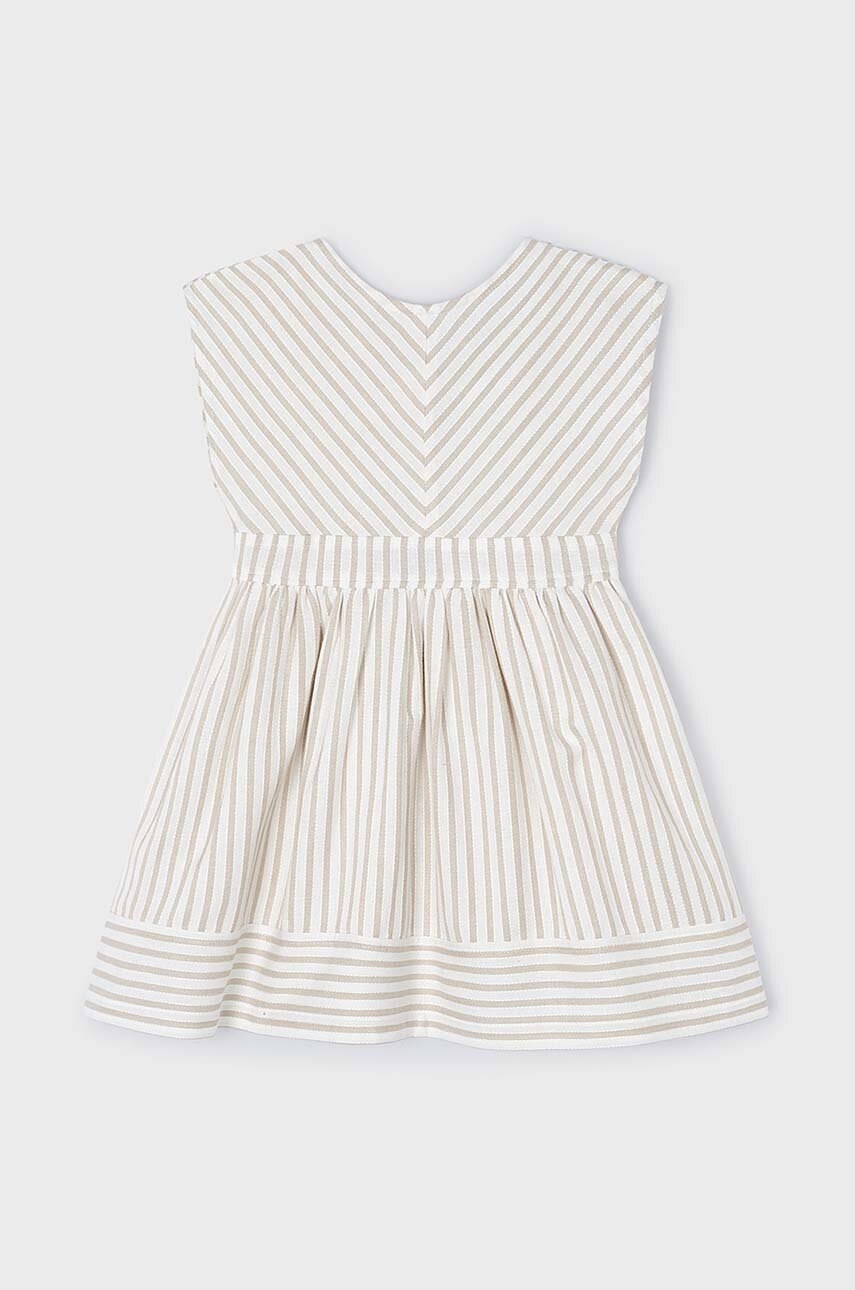 Детское платье Mayoral цвет бежевый mini расклешённая