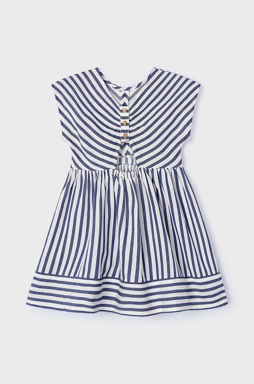 Детское платье Mayoral цвет синий mini расклешённая Детское платье Mayoral цвет синий mini расклешённая