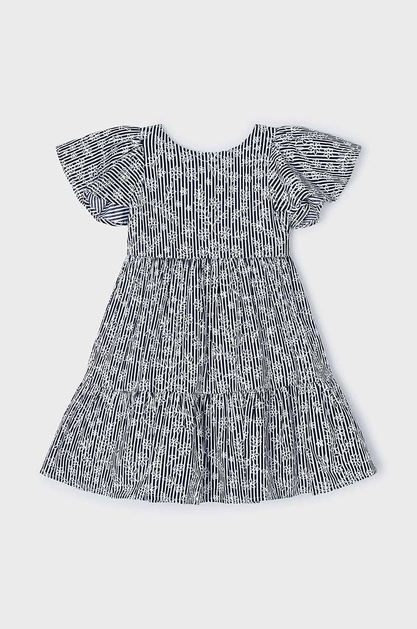 Детское платье Mayoral цвет синий mini расклешённая Детское платье Mayoral цвет синий mini расклешённая