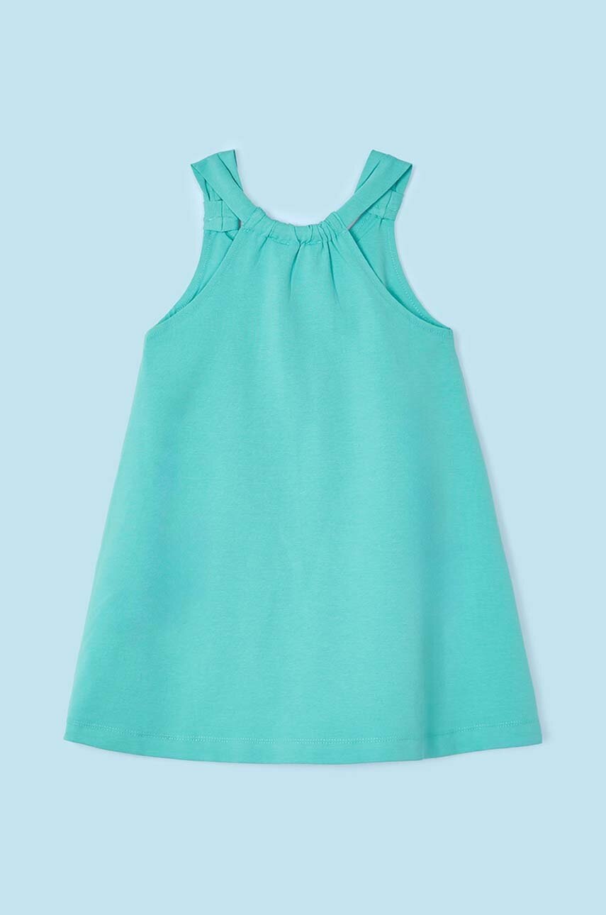 Детское платье Mayoral цвет зелёный mini расклешённая