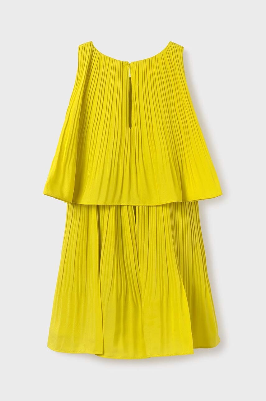 Детское платье Mayoral цвет жёлтый mini расклешённая