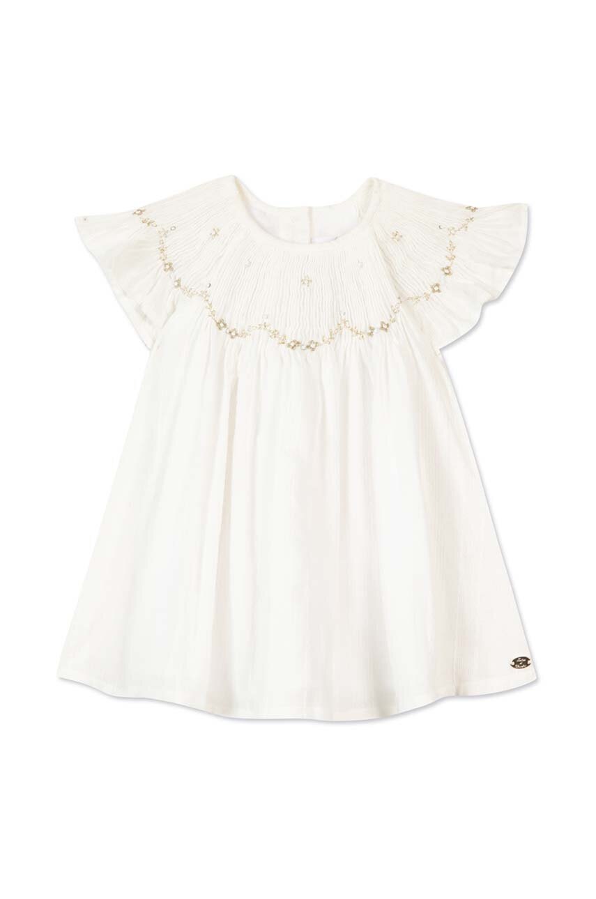 Детское хлопковое платье Tartine et Chocolat цвет бежевый mini расклешённая