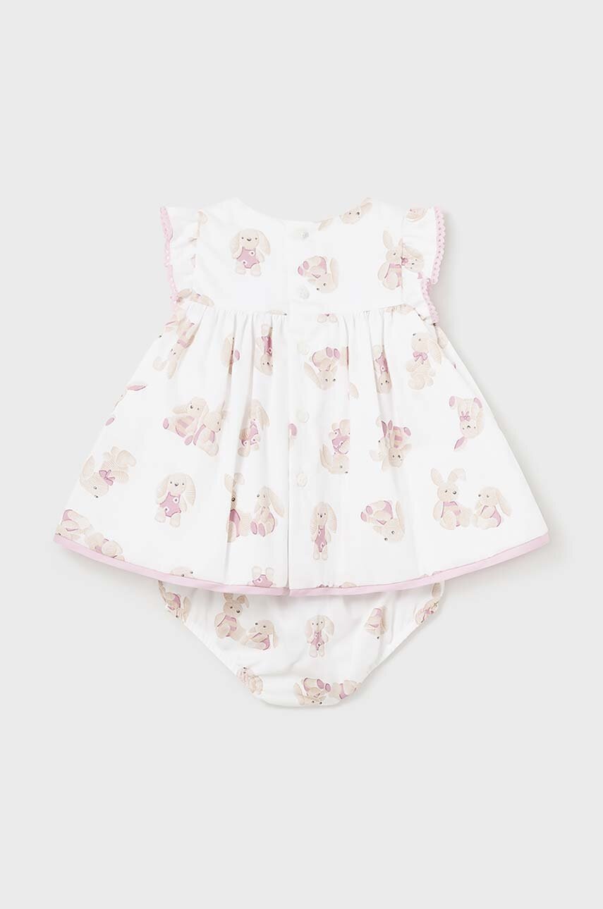 Детское хлопковое платье Mayoral Newborn цвет розовый mini расклешённая в Виннице Детское хлопковое платье Mayoral Newborn цвет розовый mini расклешённая в Виннице