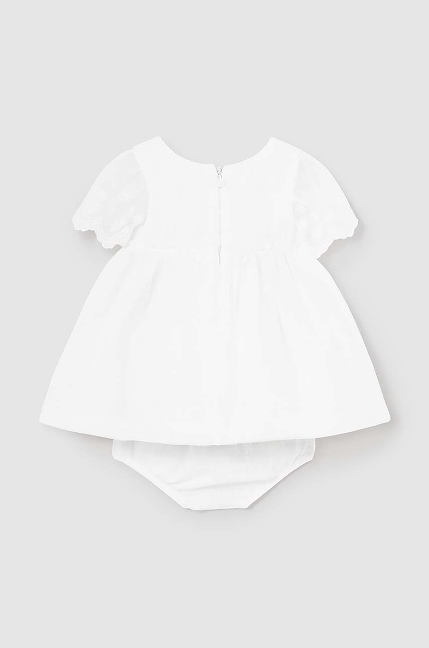 Платье для младенцев Mayoral Newborn цвет бежевый mini расклешённая