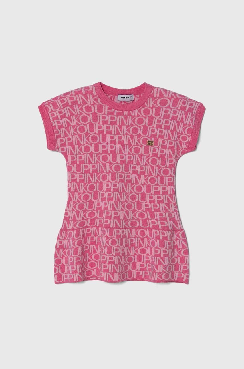 Дитяча сукня Pinko Up колір рожевий mini розкльошена Дитяча сукня Pinko Up колір рожевий mini розкльошена