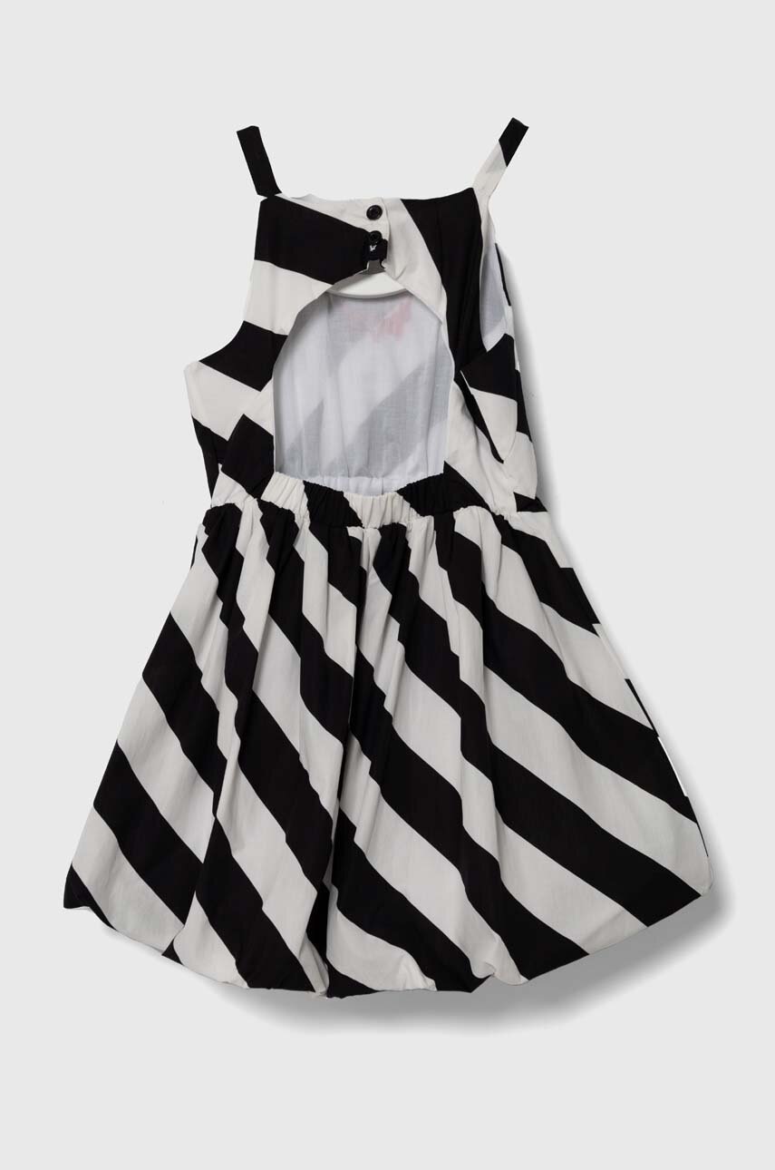 Хлопковое детское платье Pinko Up цвет чёрный mini расклешённая
