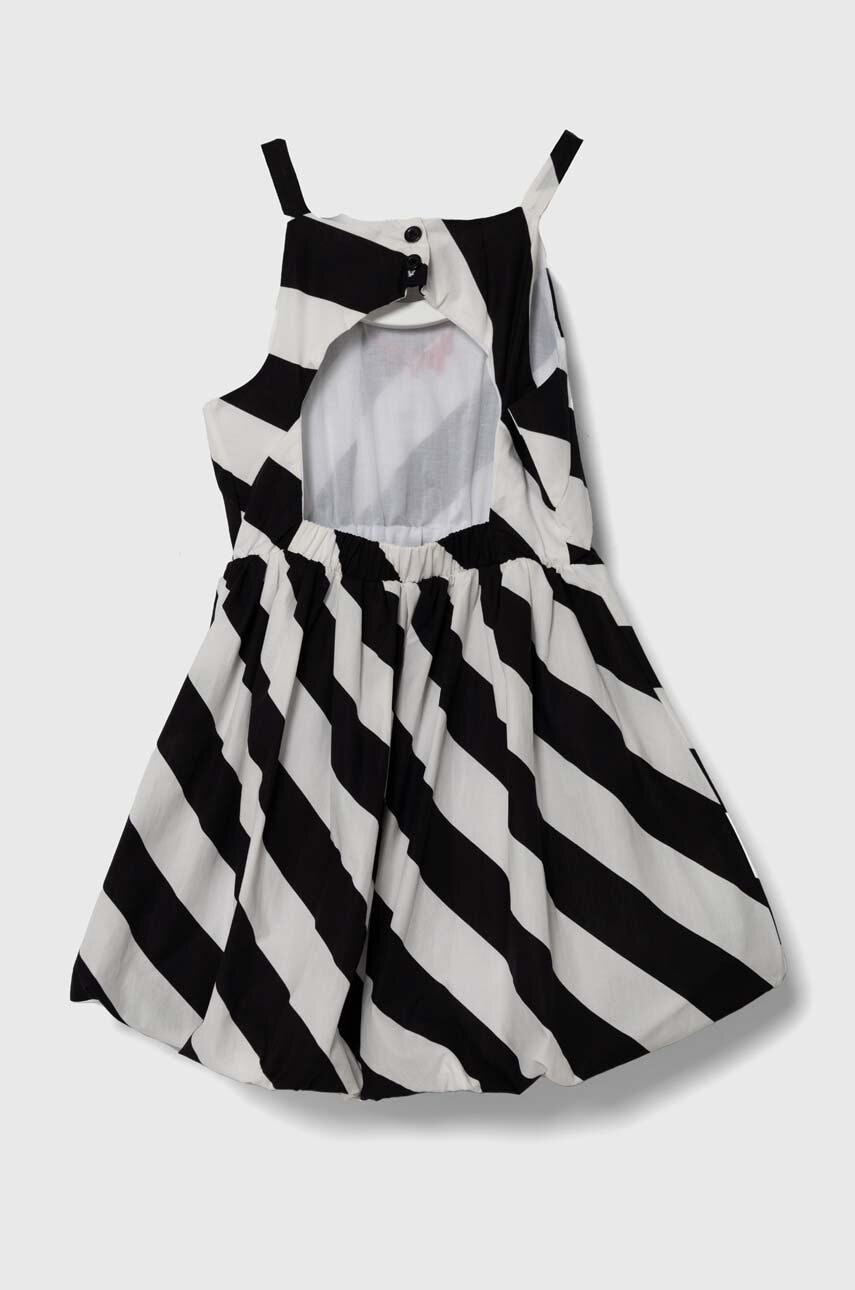 Дитяча бавовняна сукня Pinko Up колір чорний mini розкльошена Дитяча бавовняна сукня Pinko Up колір чорний mini розкльошена