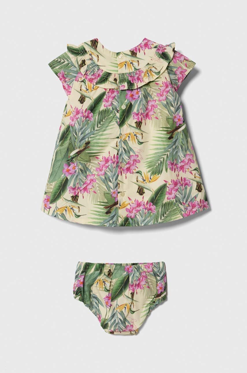 Сукня для немовлят Guess колір зелений mini розкльошена