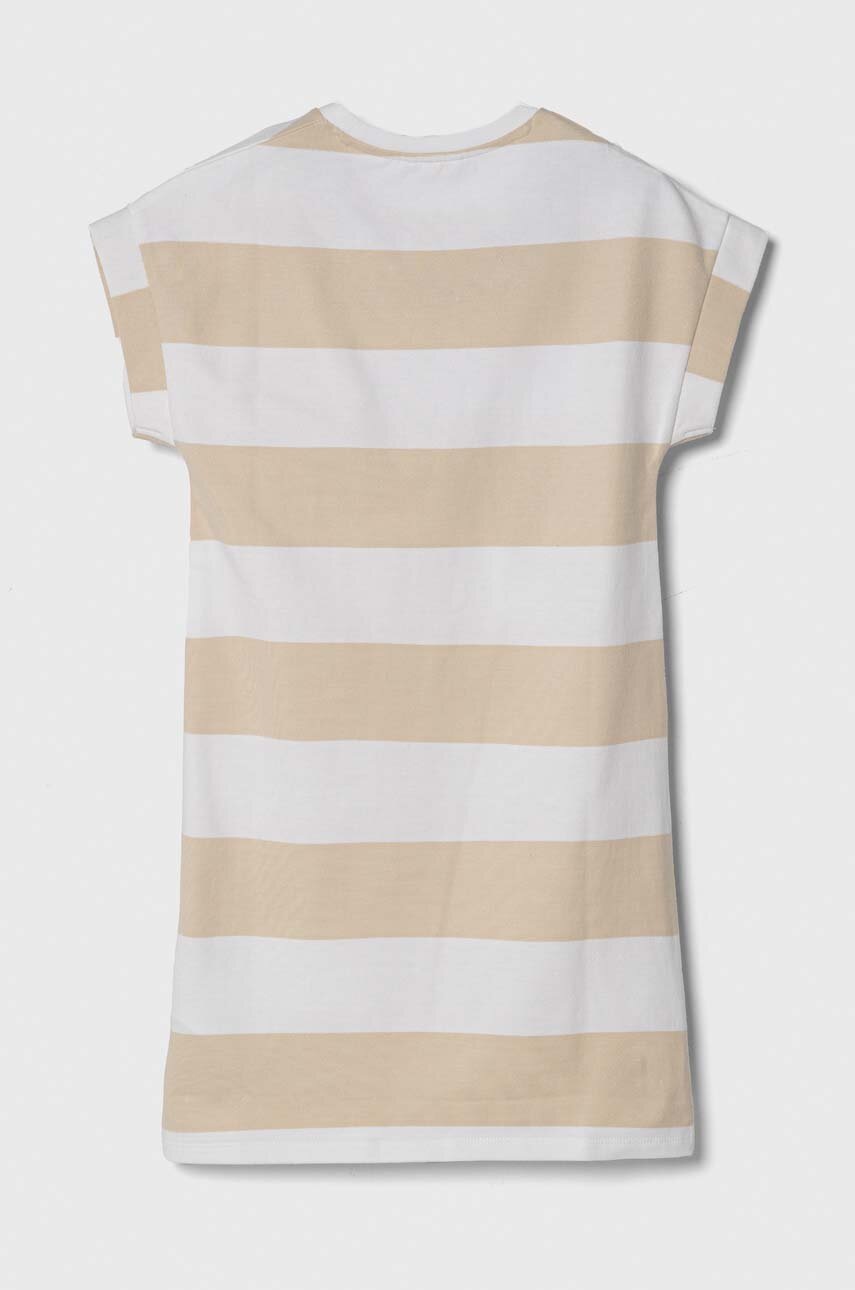 Дитяча бавовняна сукня Guess колір бежевий mini пряма