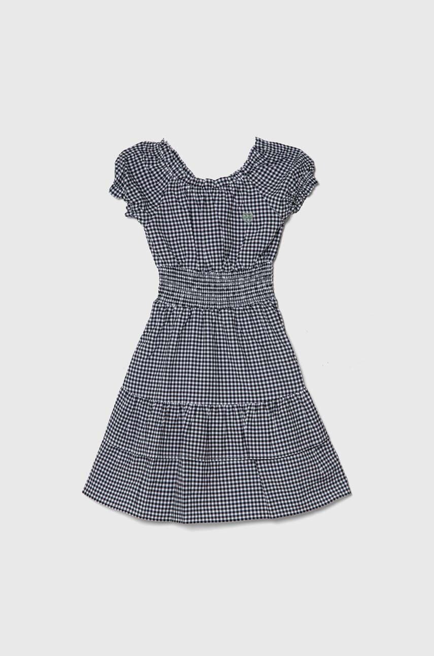 Levně Dívčí šaty Guess černá barva, mini