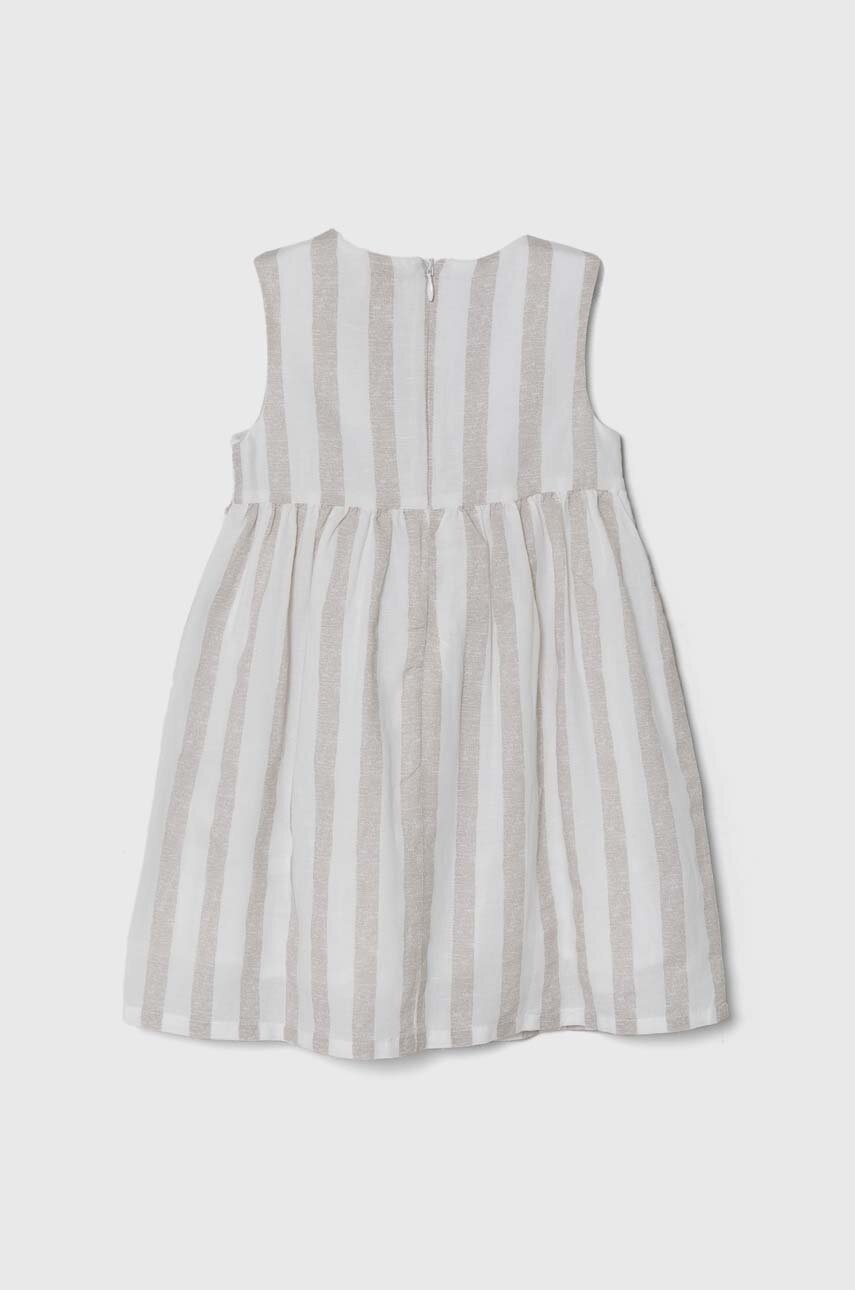 Дитяча сукня з домішкою льону Guess колір бежевий mini розкльошена в Полтаві Дитяча сукня з домішкою льону Guess колір бежевий mini розкльошена в Полтаві