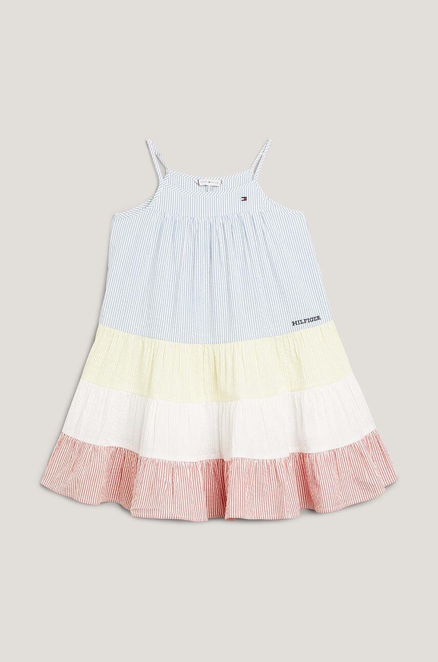 Дитяча бавовняна сукня Tommy Hilfiger mini розкльошена