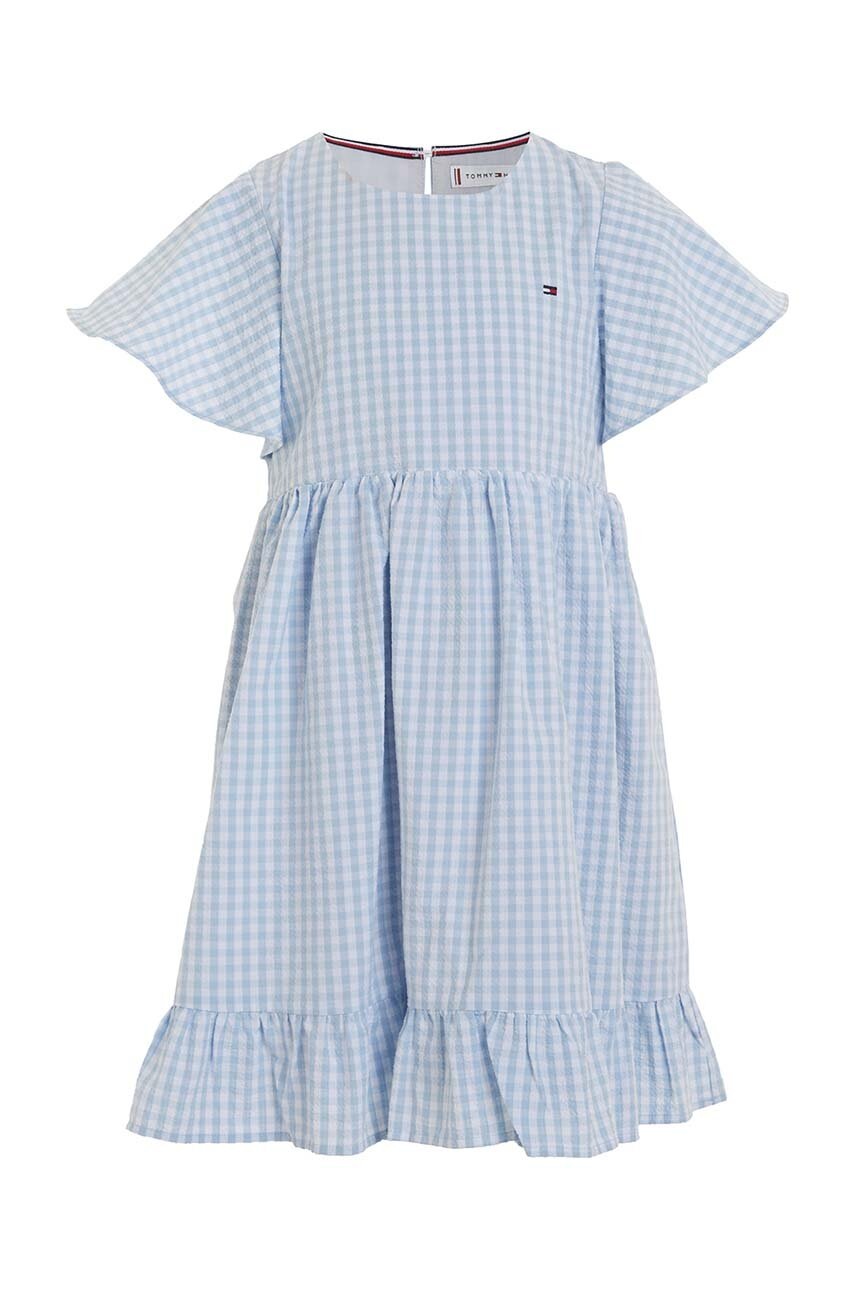 Дитяча бавовняна сукня Tommy Hilfiger mini розкльошена