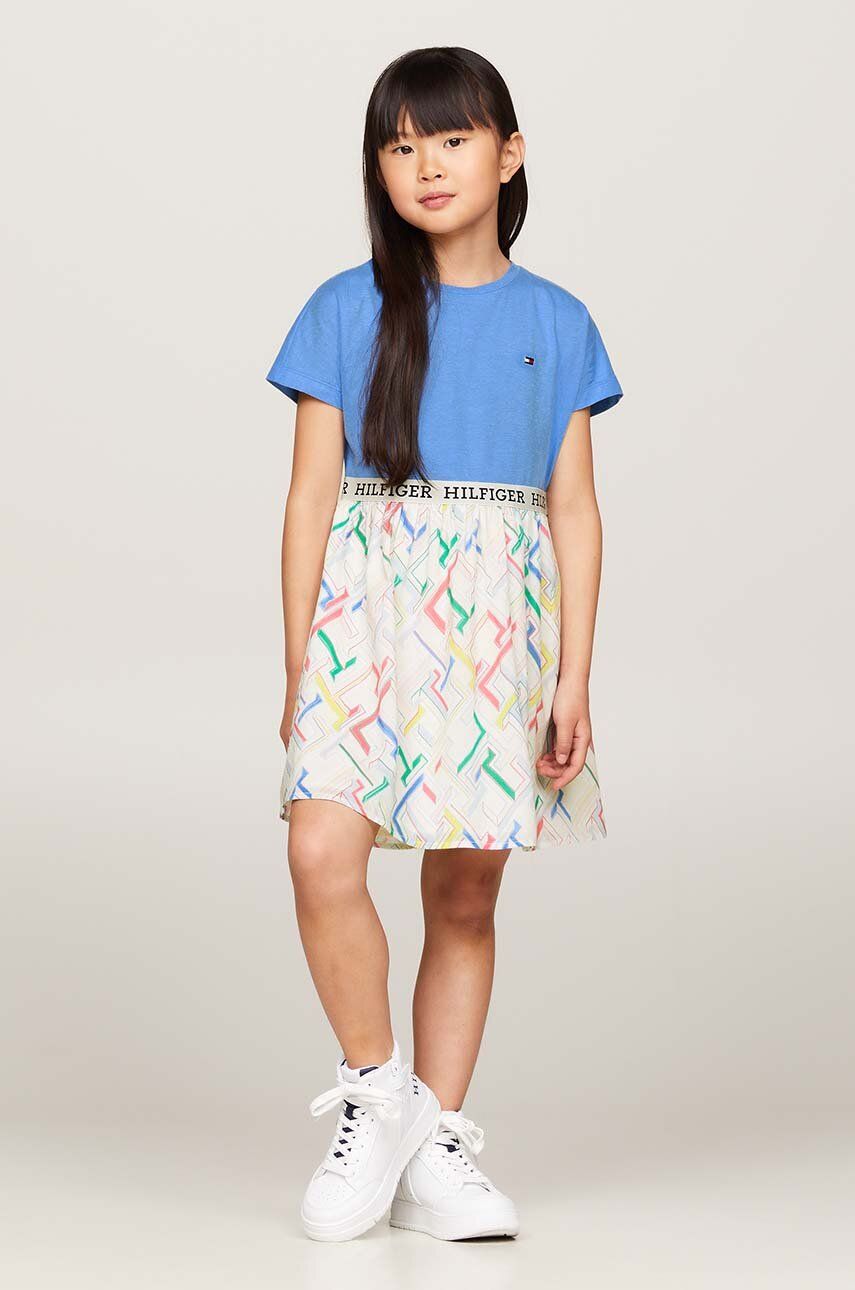 Dětské bavlněné šaty Tommy Hilfiger mini