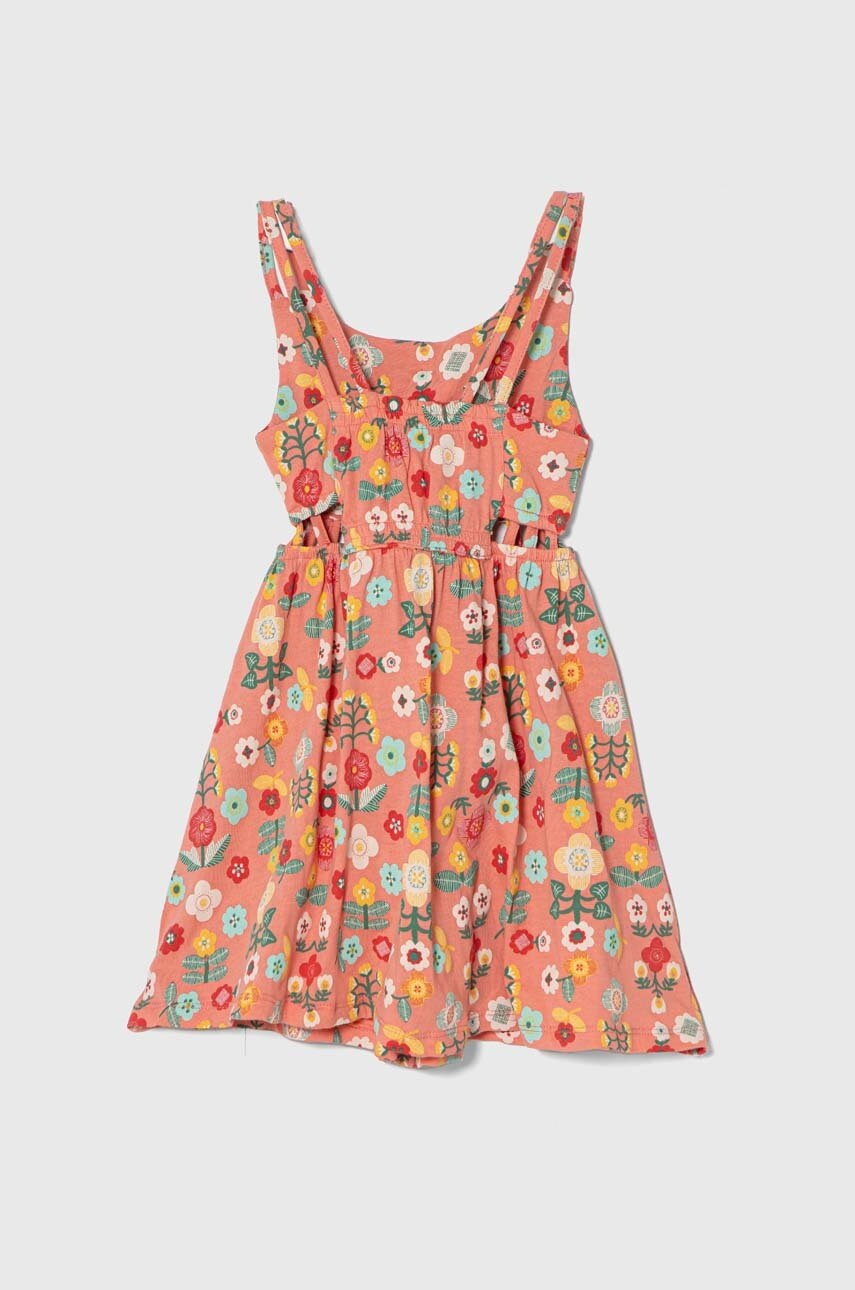 Хлопковое детское платье zippy цвет розовый mini расклешённая