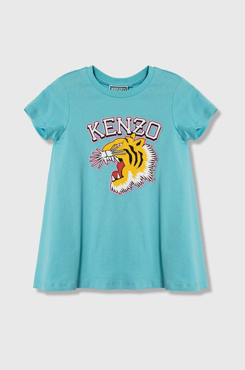 Дитяча бавовняна сукня Kenzo Kids mini пряма Дитяча бавовняна сукня Kenzo Kids mini пряма