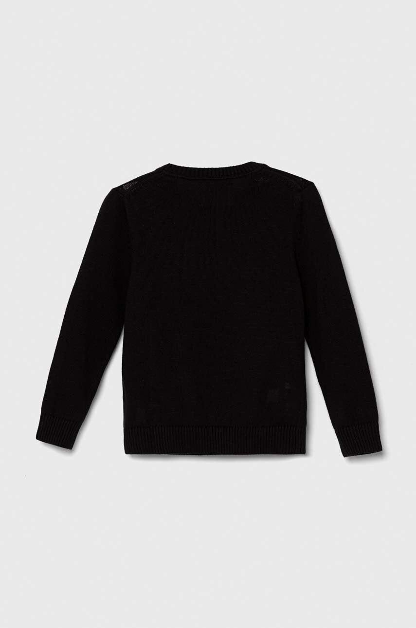 Детский хлопковый свитер Calvin Klein Jeans цвет чёрный лёгкий