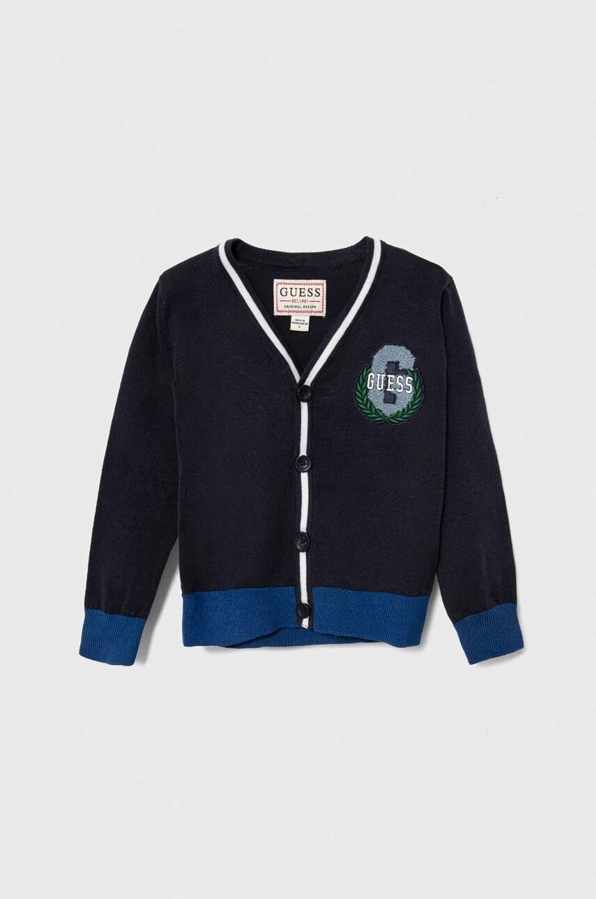 

Детска жилетка Guess в тъмносиньо от лека материя, Тъмносин