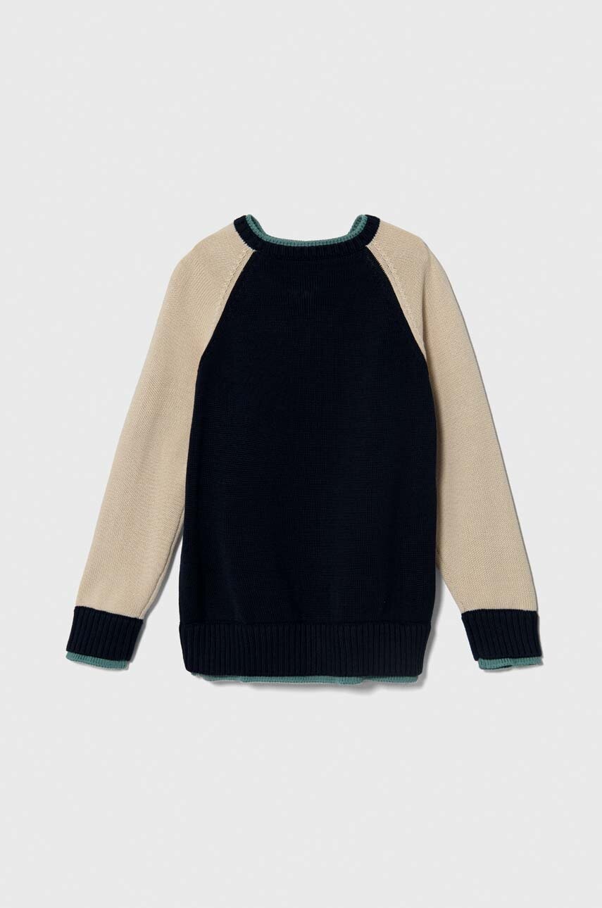 Детский хлопковый свитер Emporio Armani цвет синий лёгкий Детский хлопковый свитер Emporio Armani цвет синий лёгкий