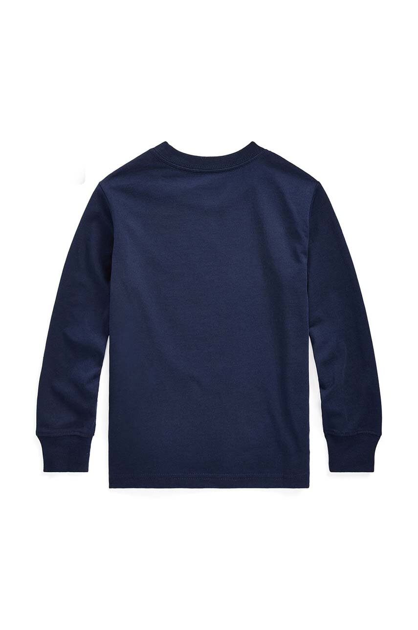 Детский хлопковый свитер Polo Ralph Lauren цвет синий лёгкий 322843804002