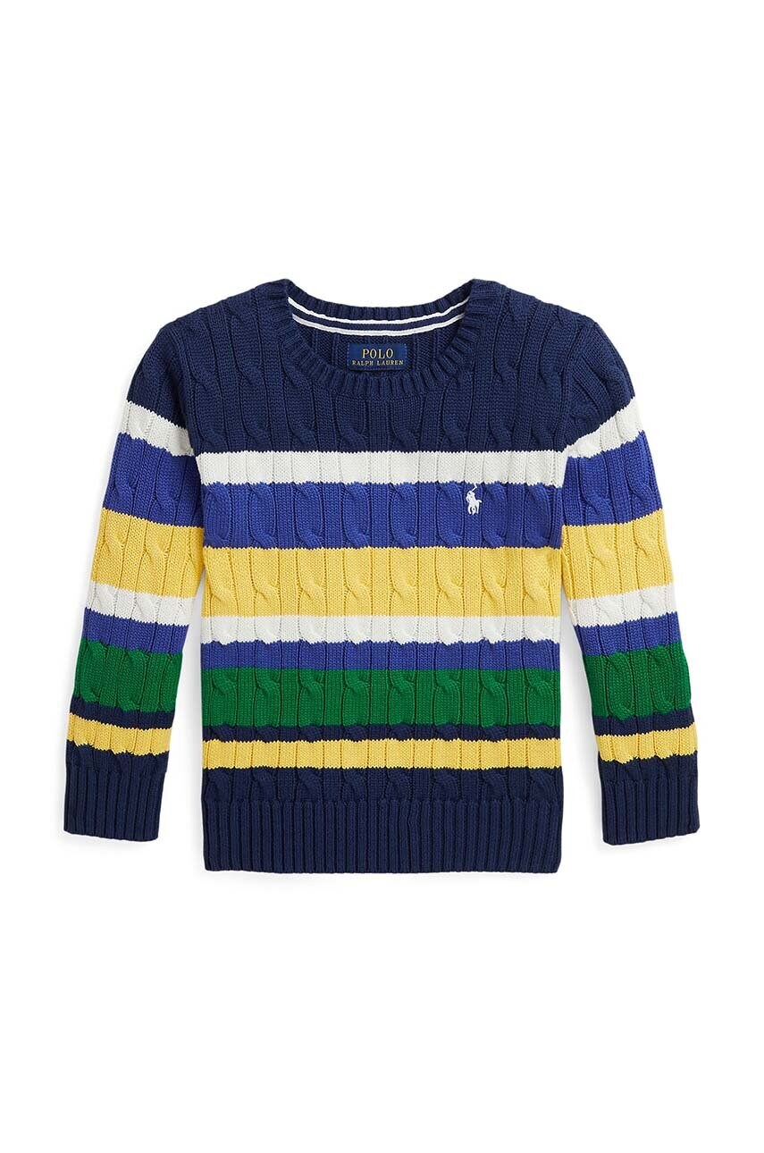 Levně Dětský bavlněný svetr Polo Ralph Lauren zelená barva, lehký, 322941097001