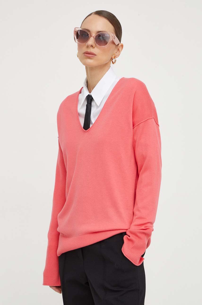 BOSS Orange pulover femei, culoarea roz 50507163