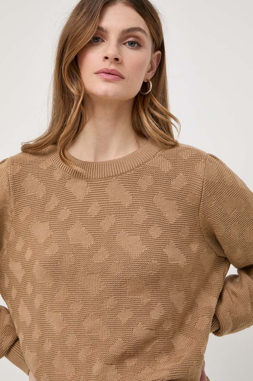 E-shop Vlněný svetr BOSS dámský, béžová barva