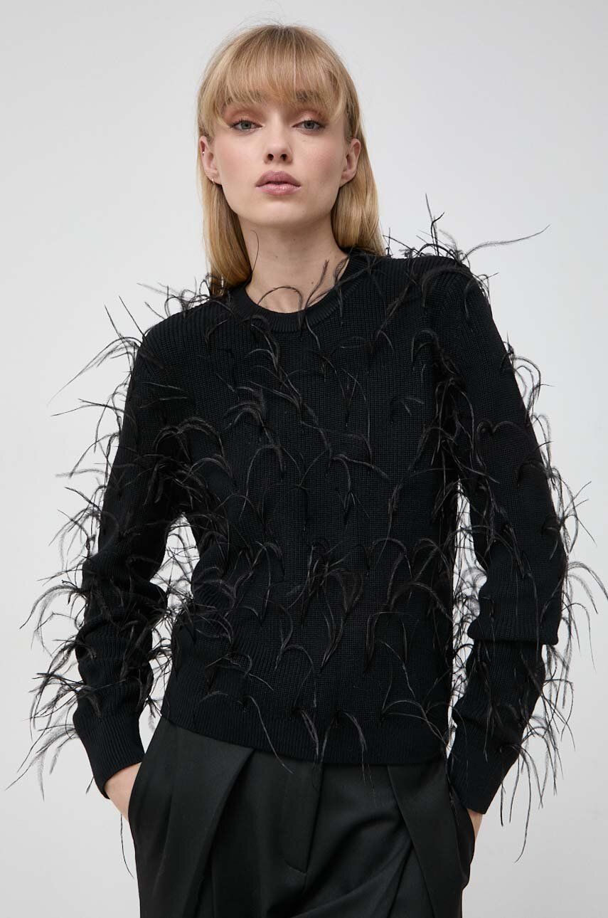 MICHAEL Michael Kors pulover din amestec de lana femei, culoarea negru